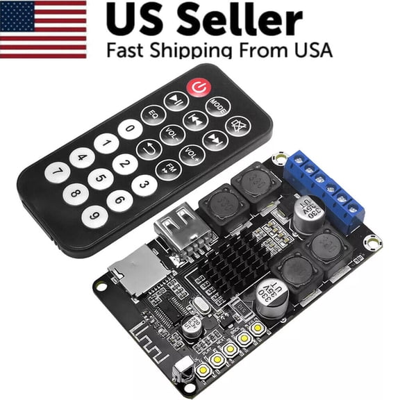 Bluetooth USB TF Card Digital Audio Power Amplifier Board 2x50W Stereo AMP 24V H