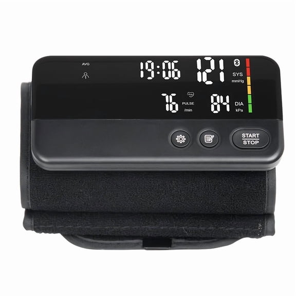 Bluetooth Upper Arm Blood Pressure Monitor YK-IBPA1, Automatic Digital BP Machine with Large LCD Display, Pulse Rate Meter, 22-36cm Adjustable Cuff, Memory Function for Home Family Elderly Health