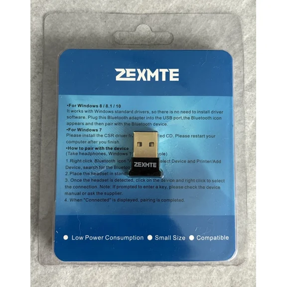 Bluetooth Usb Adapter For Pc, Zexmte Bluetooth Adapter Wireless Dongle New
