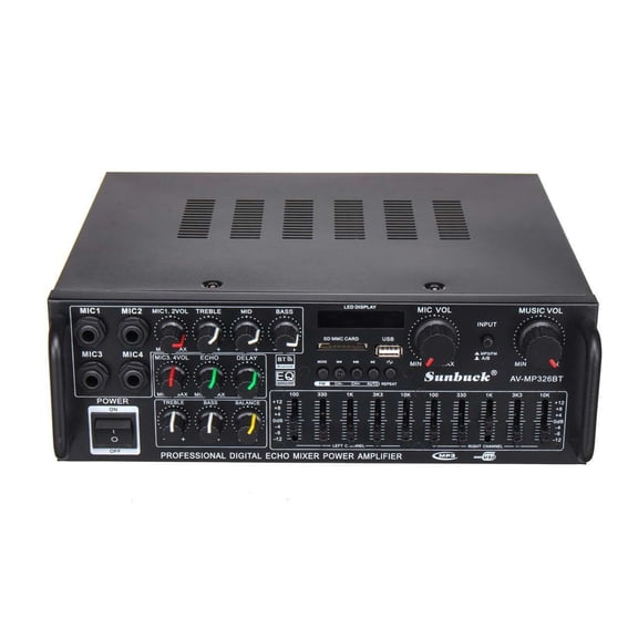 Bluetooth Version Stereo Amplifier Wireless 2 Channel Hifi Stereo Audio Home Karaoke Power Amplifier Car Auto Audio ,Small Footprint