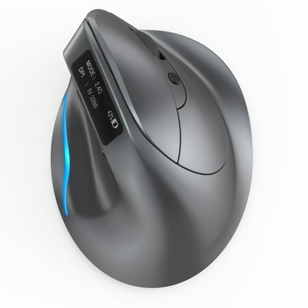 Bluetooth Vertical Mouse Wireless Ergonomic Mice with OLED Screen RGB USB Optical Rechargeable Mouse for PC Laptop Gaming F26C mouse