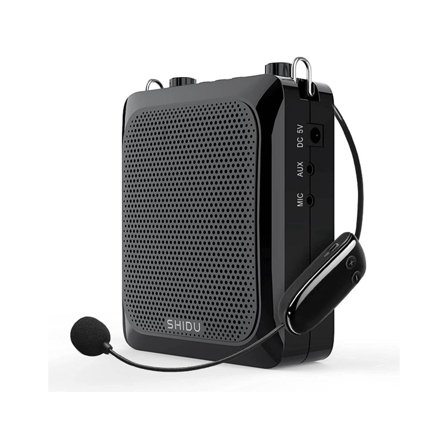 Bluetooth Voice Amplifier with Microphone Wireless Headset, 25W Loudly Personal Handsfree Portable Microphone with Speaker, Echo Amp Small Pa System for Teachers Classroom Coaches ect