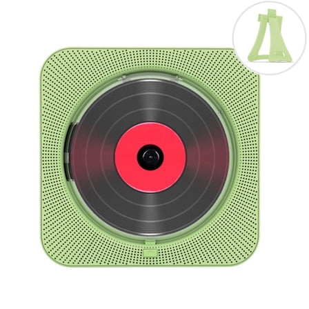 MEGICOT Bidirectional Bluetooth Wall Mountable CD Player Built-in Speakers, Portable Music Player with Dust Cover Remote Control, Support FM Radio USB flash Micro SD AUX Play