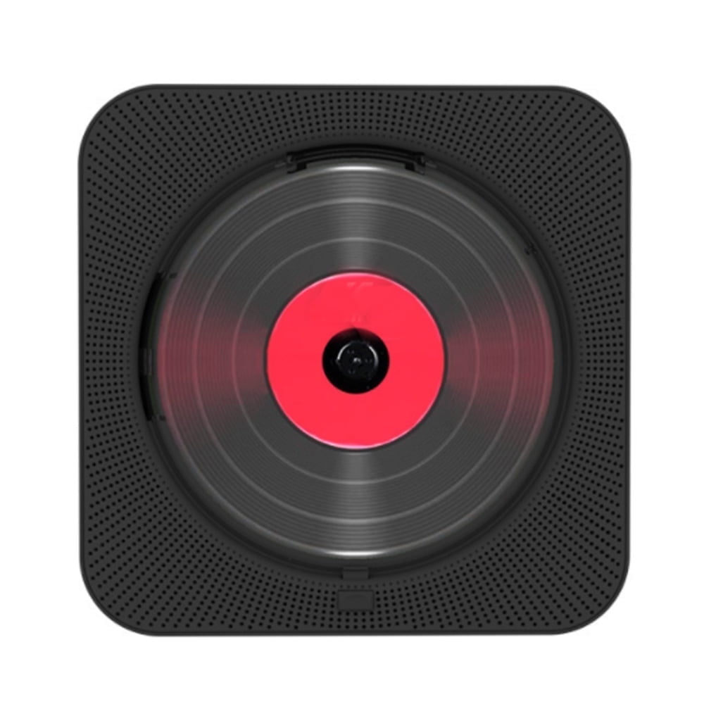 MEGICOT Bidirectional Bluetooth Wall Mountable CD Player Built-in Speakers, Portable Music Player with Dust Cover Remote Control, Support FM Radio USB flash Micro SD AUX Play