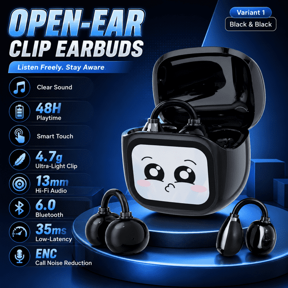 Bluetooth Wireless Earbuds with Advanced Noise Cancellation, Long Lasting Rechargeable Battery, Low Latency, Hi-Fi Surround Sound & Touch Control