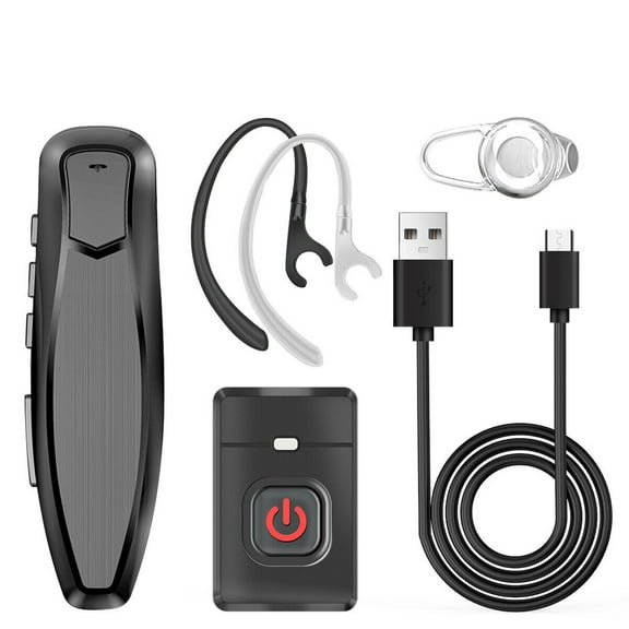 Bluetooth Wireless Earphone for Two Way Radios Built-in Battery, Type-C USB Charger for Spies and Bodyguards