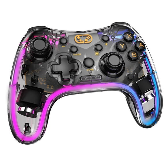 Bluetooth Wireless Gaming Controller with RGB LED for Switch and Computer