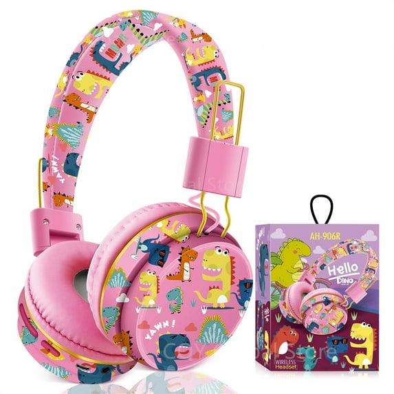 Bluetooth Wireless Headphones Child Headphones Cartoon Dinosaur Headset for Children Boys Girls Lovely Wireless Headset for Kids