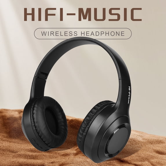 Bluetooth Wireless Headphones Over Ear,BERIBES 65H Playtime and 6 EQ Music Modes with Microphone, HiFi Stereo Foldable Lightweight Headset, Deep Bass for Home Office Cellphone PC Etc. - B