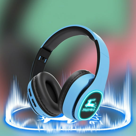 Bluetooth Wireless Headphones Over Ear,BERIBES 65H Playtime and 6 EQ Music Modes with Microphone, HiFi Stereo Foldable Lightweight Headset, Deep Bass for Home Office Cellphone PC Etc.,Blue