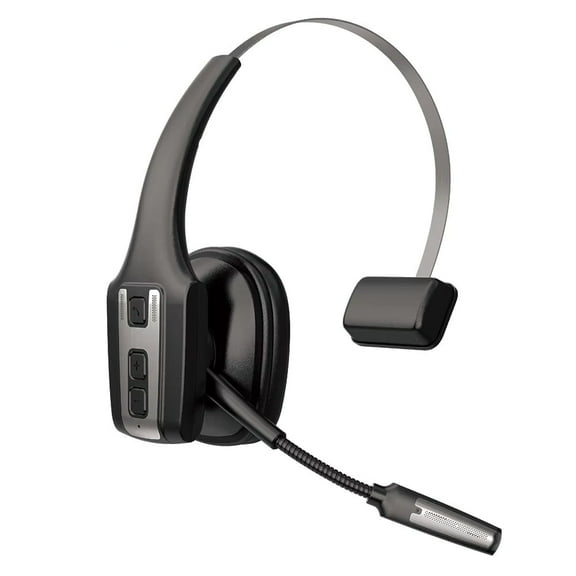 Bluetooth Wireless Headphones Noise Canceling Over Head Trucker Bluetooth Headset with Mic, Adjustable Lightweight Headband,55 Hrs