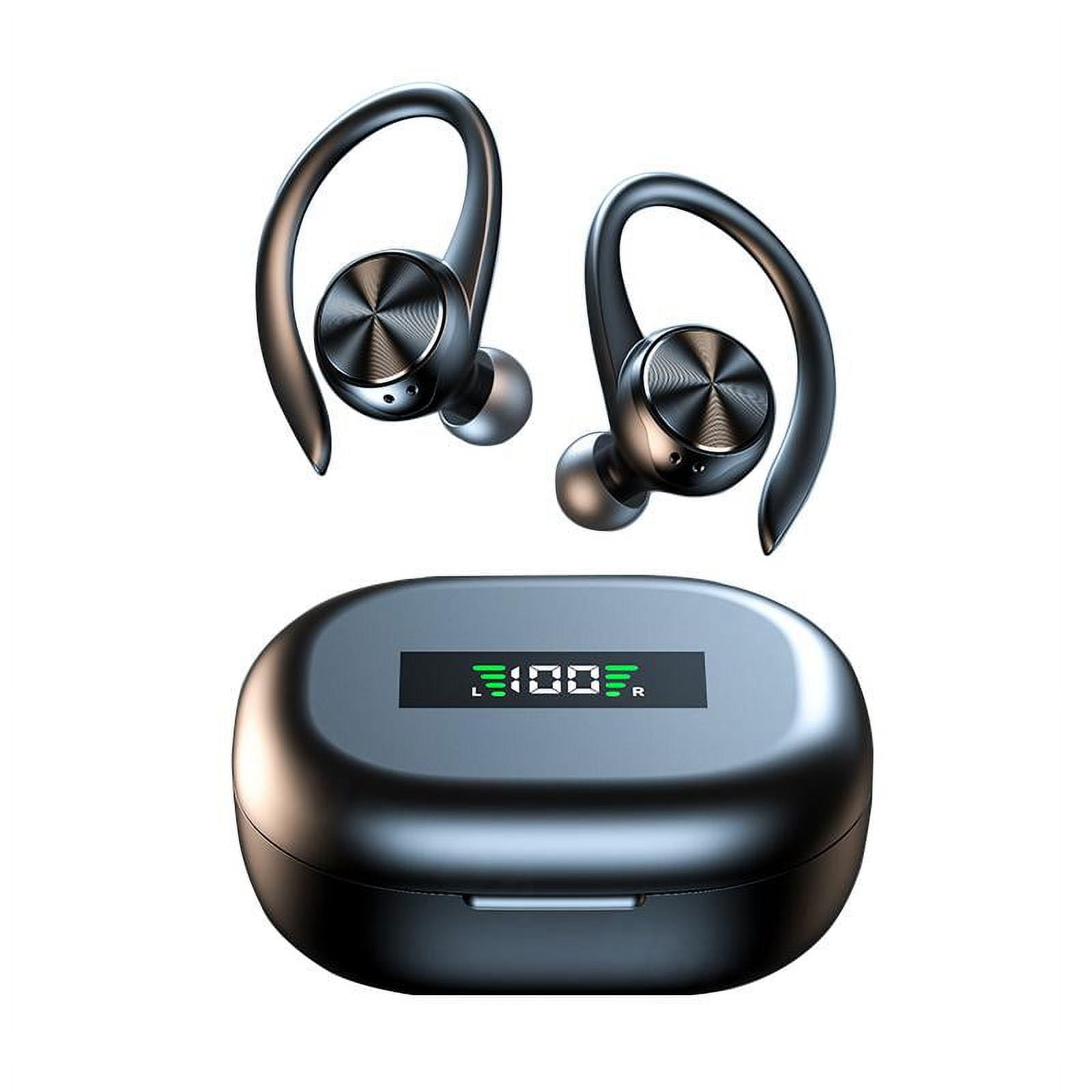 Bluetooth Wireless Headphones with Mic IPX5 Waterproof Ear Hooks Bluetooth Earphones HiFi Stereo Music Earbuds for Phone Walmart