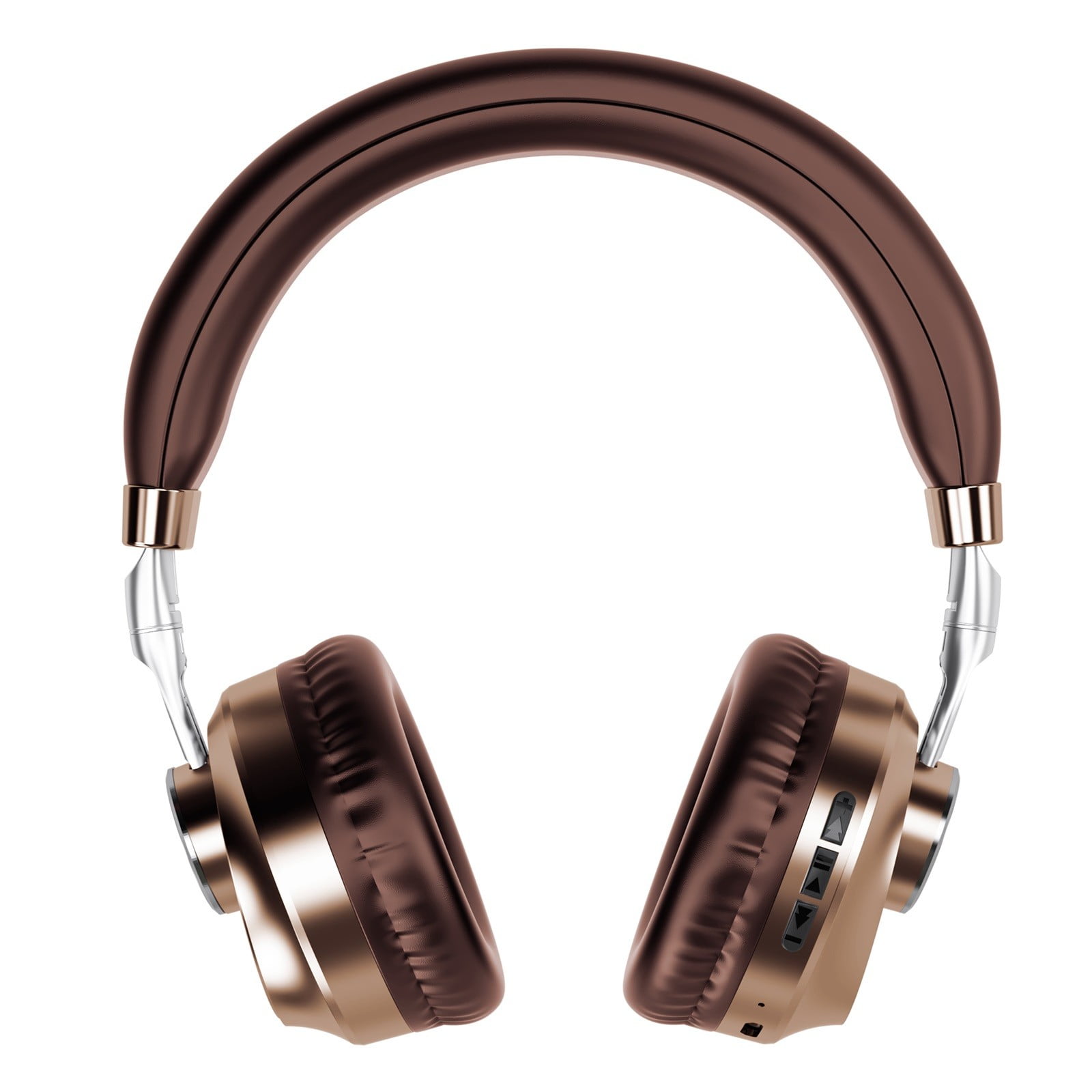 Bluetooth Wireless Headset with Mic for Work, Bluetooth 5.3, Advanced Noise Reduction Microphone, Clear Calls - Comfortable Over-Ear Headphones for PC, Laptop, iPhone, Android, Zoom, Office,Gold
