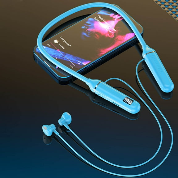 Bluetooth Wireless Headset – Sports Wireless High-power Bluetooth Earphones Neck-mounted Earphones With Digital Display