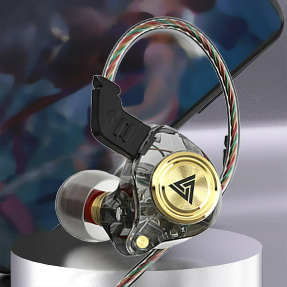 Bluetooth Wireless Headset – Translucent Cell Phone Wired Earbuds Environmentally Friendly Fire Retardant Material Wired Headphones In-ear Stereo In-line Headphones