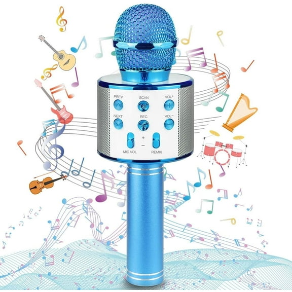 Bluetooth Wireless Karaoke Microphone for Kids, Hottest Birthday Presents Toys for 9 10 11 12 Years Old Boys Girl