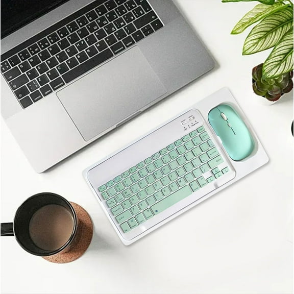 Bluetooth Wireless Keyboard and Mouses Combo,Rechargeable Compact Keyboard and Mouses Set,Silent,Charging for 1 Hour Takes 40 Hours,Suitabel for Computer,Laptop,PC Use
