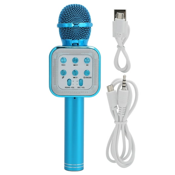 Bluetooth Wireless Microphone LED Light Flashing Handheld Microphone for Karaoke