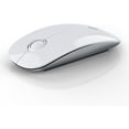 thumbnail image 1 of Bluetooth Wireless - (BT5.1+USB) Slim Dual Mode Computer Mice with Quiet Click, Low Power, and 1600 DPI, Portable Cordless for MacBook, Laptop, iPad Pro/Air, Chromebook (White), 1 of 4