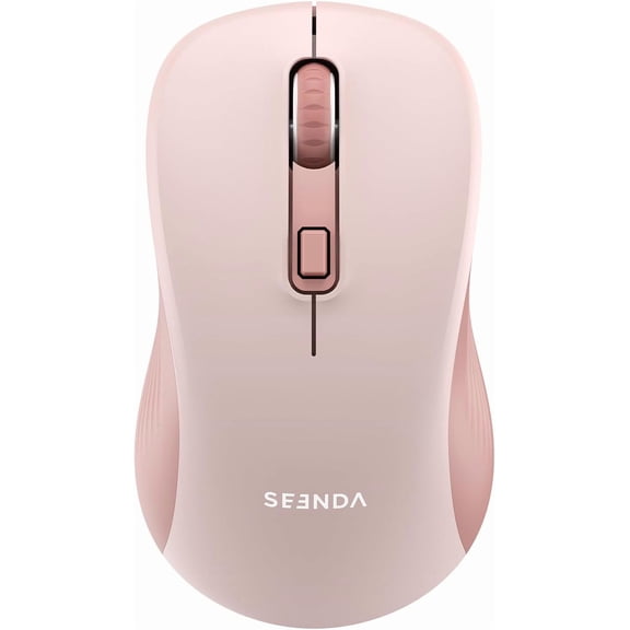 Bluetooth Wireless Mouse, Bluetooth & 2.4G USB Dual Mode, Quiet Clicks, 1600 DPI Smooth Tracking, Ergonomic Design, 24-Months Battery Life, Portable Mouse for Laptop/Mac/Ipad/PC/Tablet-Pink