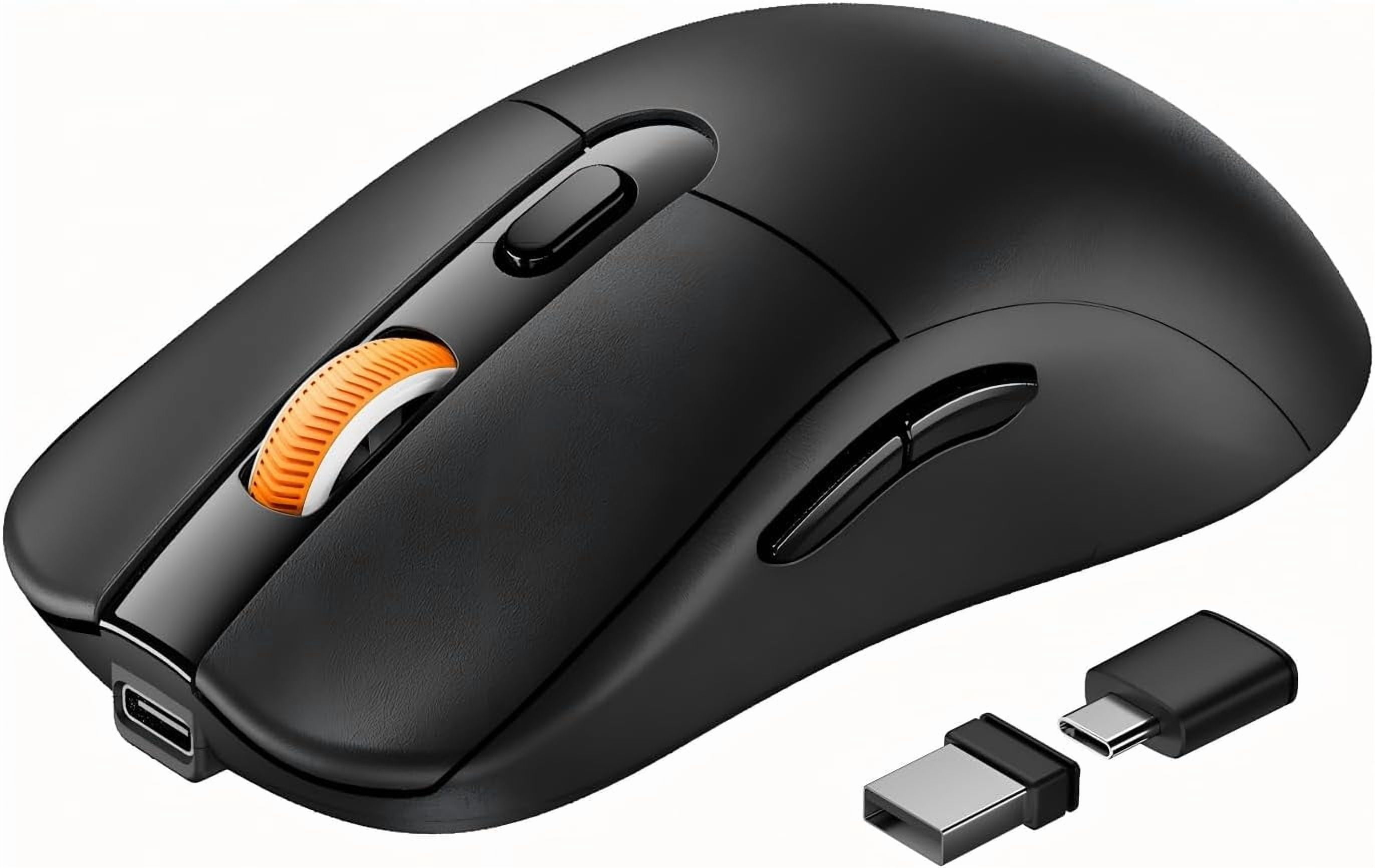 Bluetooth Wireless Mouse for MacBook Pro/Air, USB C Mouse, EM15 Rechargeable Compact Portable Mice for Laptop, iPad, Tablet, Chromebook-Black