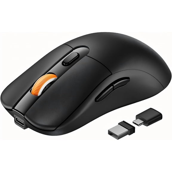 Bluetooth Wireless Mouse for MacBook Pro/Air, USB C Mouse, EM15 Rechargeable Compact Portable Mice for Laptop, iPad, Tablet, Chromebook-Black