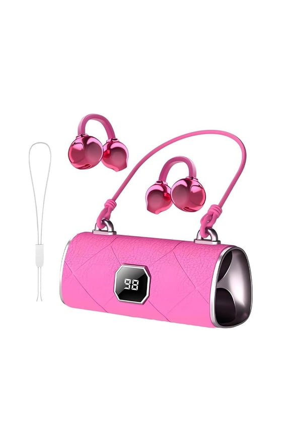 Bluetooth Wireless Open Ear Earbuds: Jewelry Clip On Headphones with Butterfly Earrings - Bluetooth 5.0 IPX5 Waterproof Earphones with Fashion Gift Bag Design for Women Girl Sports and Workouts