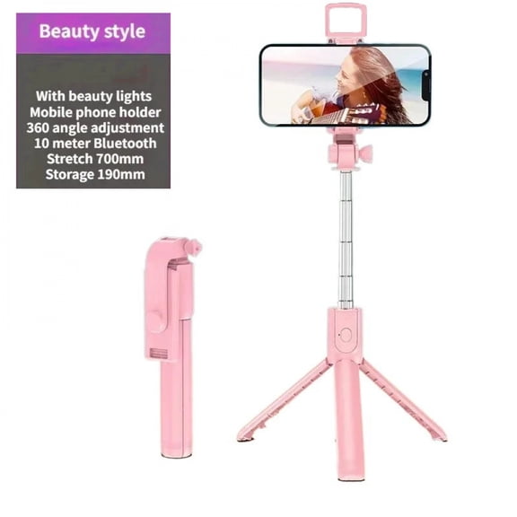 Bluetooth Wireless Selfie Stick Mini Tripod Monopod Remote Shutter With Fill Light for iPhone Samsung Xiaomi Phone Holder