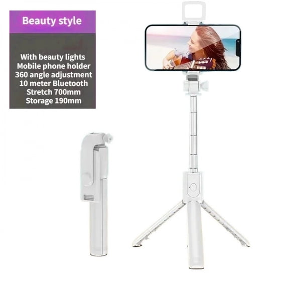 Bluetooth Wireless Selfie Stick Mini Tripod Monopod Remote Shutter With Fill Light for iPhone Samsung Xiaomi Phone Holder