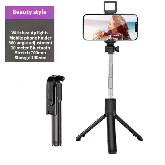 Bluetooth Wireless Selfie Stick Mini Tripod Monopod Remote Shutter With Fill Light for iPhone Samsung Xiaomi Phone Holder