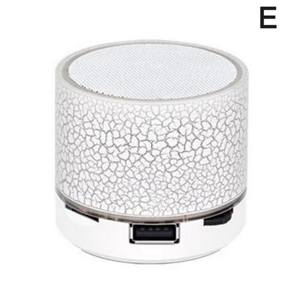 Bluetooth Wireless Speaker Portable Round Shape LED Rechargeable Lights Top E6P4