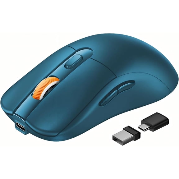 Bluetooth Wireless , USB C , EM15 Rechargeable Compact Portable Type C Wireless Mice for Laptop, Tablet, PC, Windows, Mac OS-Blue