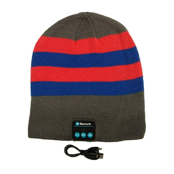 Bluetooth Youth Beanie with Wireless Connected Hands Free Smartphone Technology Red