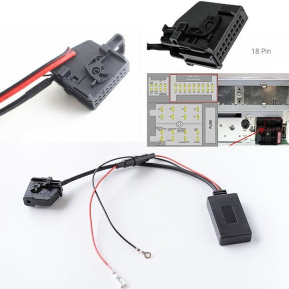 Bluetooth-compatible Adapter AUX Cable for Mercedes Comand 2.0 APS 220 W211 W203