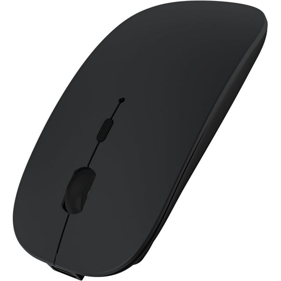 Bluetooth for Laptop/MacBook/iPad/Android PC,Rechargable Quiet Slim Wireless Mice Compatible with Windows/Linux/Tablet,Black