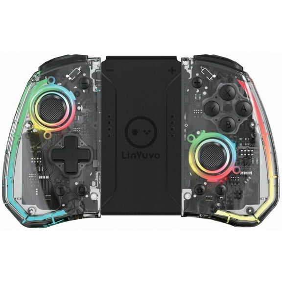 Bluetooth game controller with colored lights, left and right handles, NS game controller, joycon controller with wake-up function