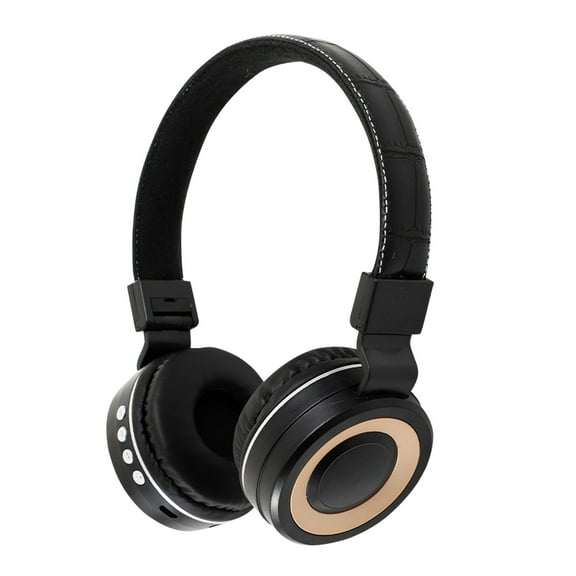 Bluetooth headphones with up to 40 hours battery, microphone for call, foldable and comfortable, Android and iOs compatible,Beige