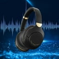 thumbnail image 1 of Bluetooth headphones with up to 40 hours battery, microphone for call, foldable and comfortable, Android and iOs compatible,Black, 1 of 6