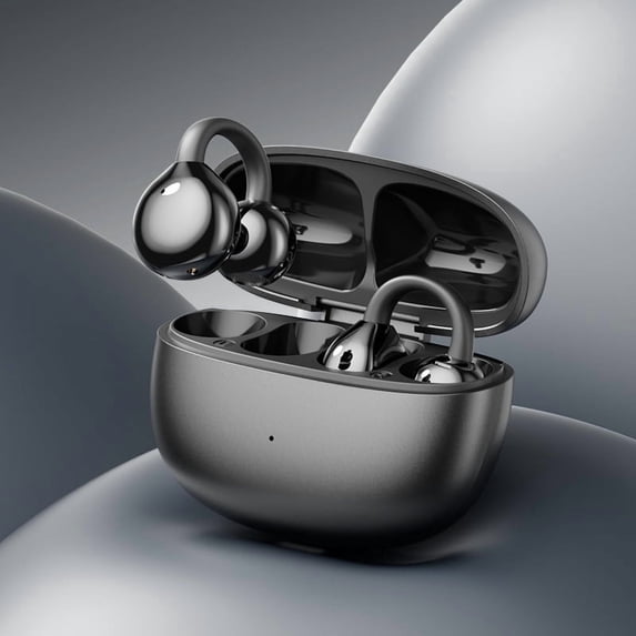 LAATIKUI Bluetooth headphones M108 Earbuds Wireless LED Display Waterproof earphones without ear clip type Black
