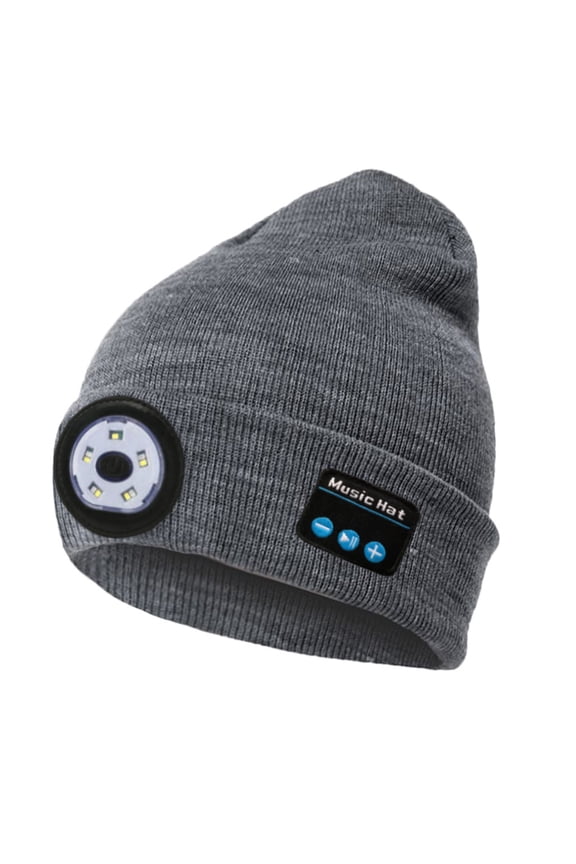 Bluetooth knitted cap, outdoor night running night fishing led light lighting