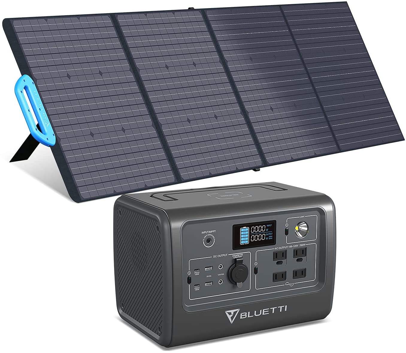 BLUETTI 200W Foldable Solar Panel (SP200L/PV200L/PV200D) - Off-Grid Power Station Compatible (Refurbished)