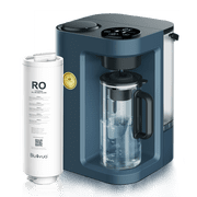 Bluevua ROPOT-Lite Countertop 6-Stage RO Water Filter System with Remineralization, WQA & NSF Certified, Zero-Installation Portable Reverse Osmosis Water Filtration System Blue