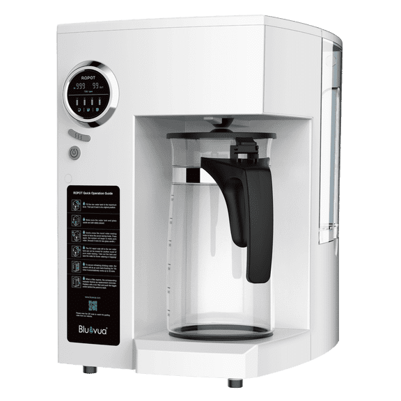 Bluevua ROPOT Portable Countertop Reverse Osmosis Water Filter System, No Installation, 5-Stage with Remineralization
