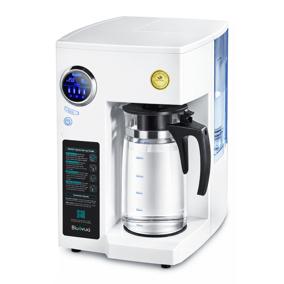 Bluevua ROPOT Countertop 5-Stage RO Water Filter System with Remineralization, WQA & NSF Certified, No Installation Portable Reverse Osmosis Water Filtration