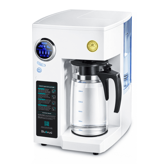 Bluevua ROPOT (UV) Countertop 6-Stage RO Water Filter System with UV & Remineralization, WQA & NSF Certified, No Installation Portable Reverse Osmosis Water Filtration System
