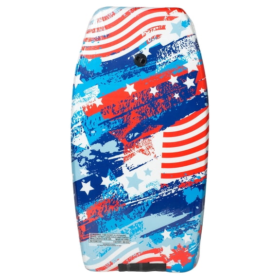 Bluewater Beach 33" Foam Bodyboard with Leash, 95-125 lbs., Americana Print