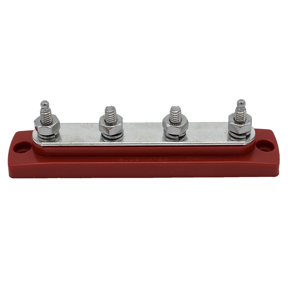 Bluewater 312303-B-025 Common Stud Busbar 4 Gang - Red - Walmart.com