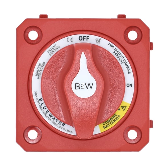 Bluewater 9800-011-10 Off/on Combine Battery Switch W/o Base - Panel Mount - Red