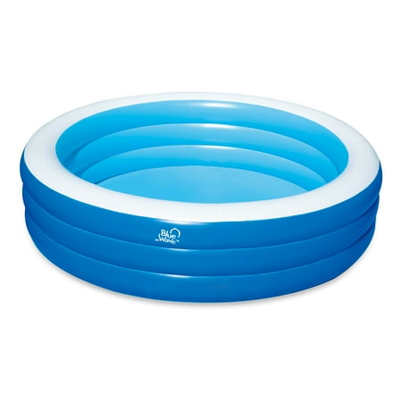 Blue Wave 7.5ft x 22in Deep Inflatable Round Family Pool w/Cover