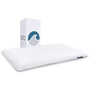 Bluewave Bedding Super Slim Gel Memory Foam Pillow for Stomach and Back Sleepers - Thin, Flat Design for Cervical Neck Alignment and Deeper Sleep 3.25-Inches Height, King Size